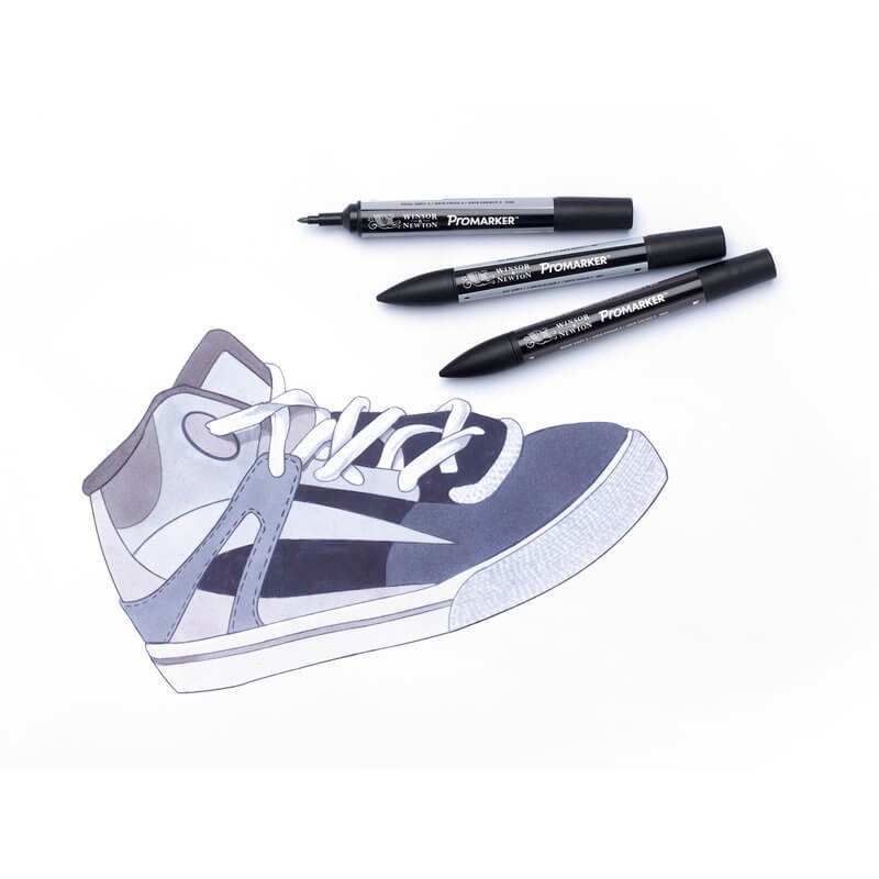 Trusa 24 Promarkere Black&Greys Winsor & Newton