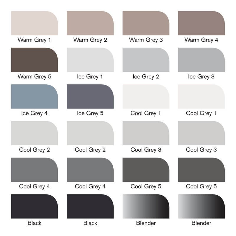 Trusa 24 Promarkere Black&Greys Winsor & Newton