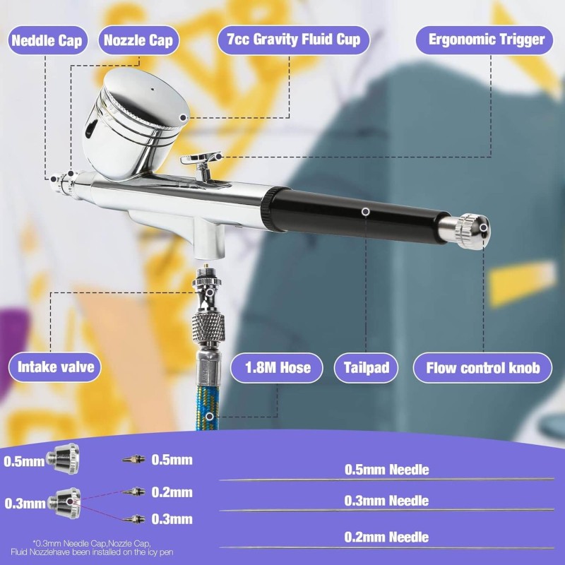 Set aerograf 130 Royalmax Airbrush
