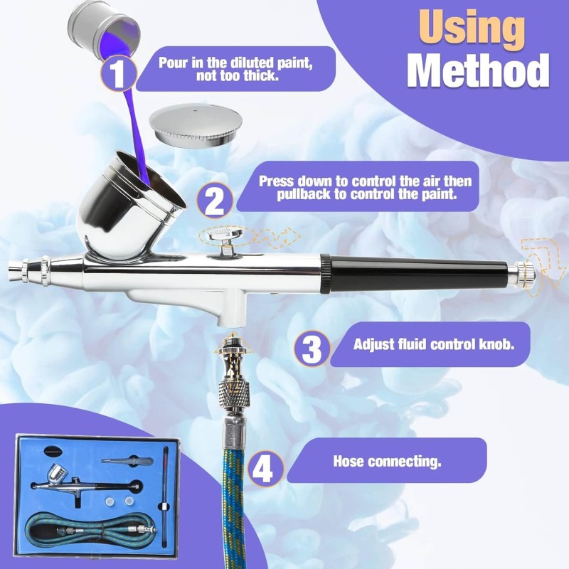Set aerograf 130 Royalmax Airbrush