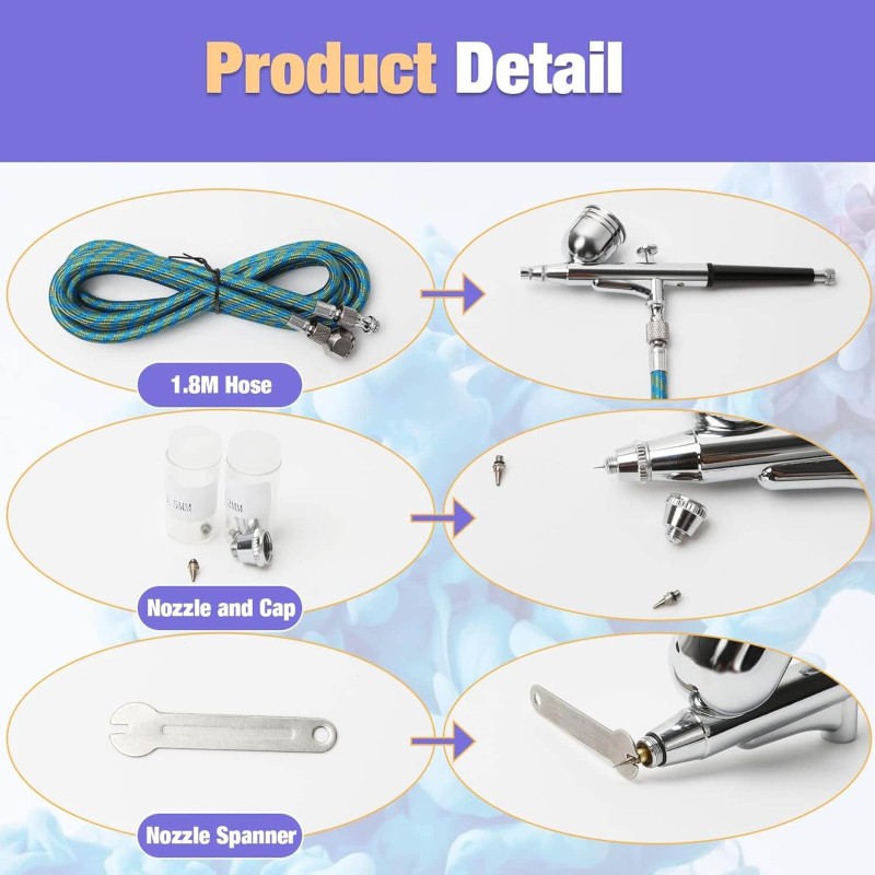 Set aerograf 130 Royalmax Airbrush
