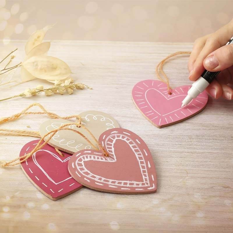 Set 6 inimi MDF Graine Creative