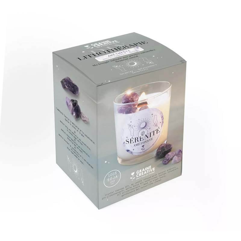 Kit lumanari litoterapie Amethiste
