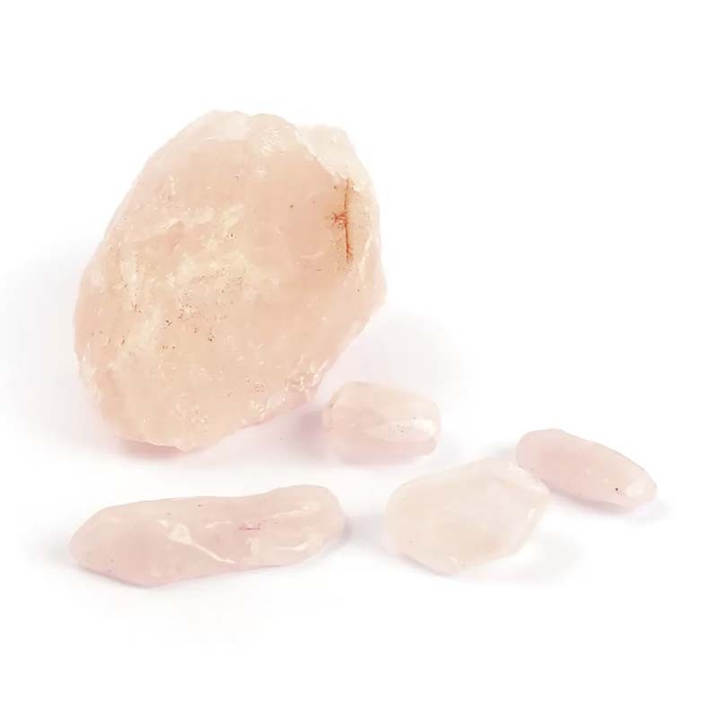 Kit lumanari litoterapie Pink Quartz