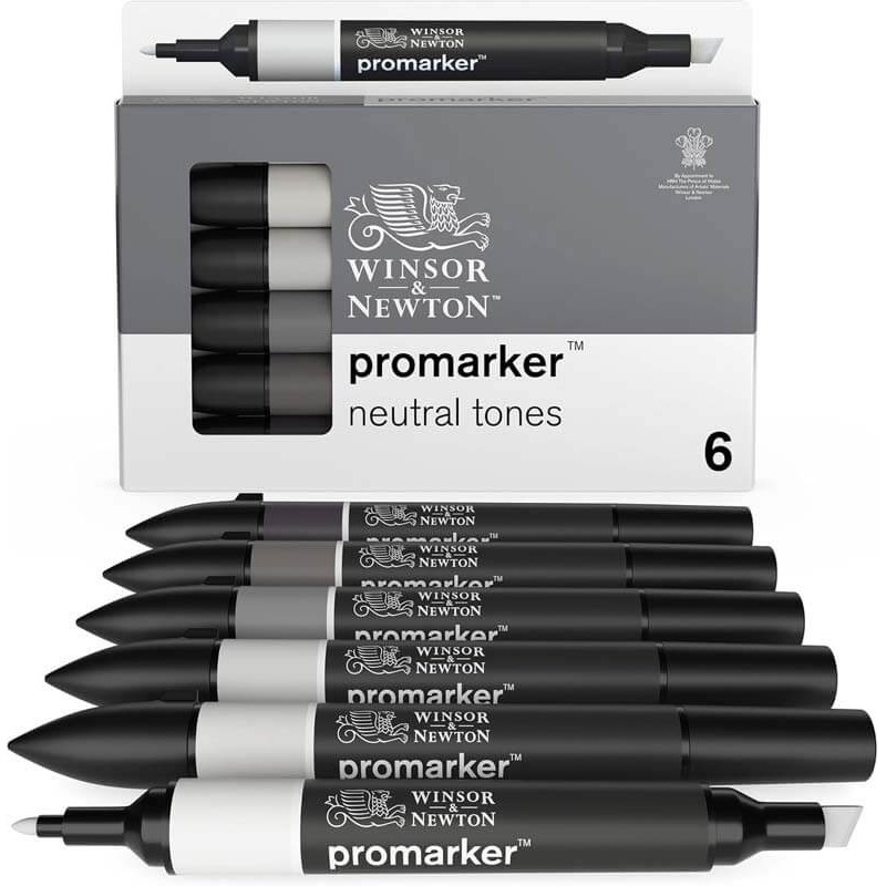 Set 6 Promarker Neutral Tones Winsor & Newton