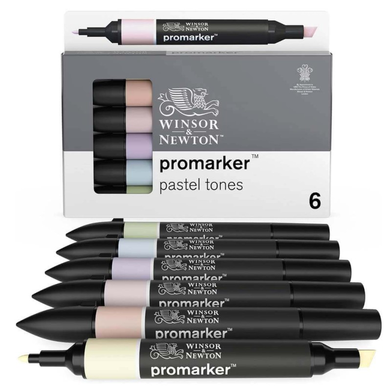 Set 6 Promarker Pastel Winsor & Newton