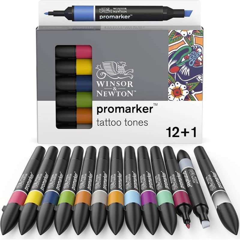 Set 12 Promarker Tattoo Tones Winsor & Newton