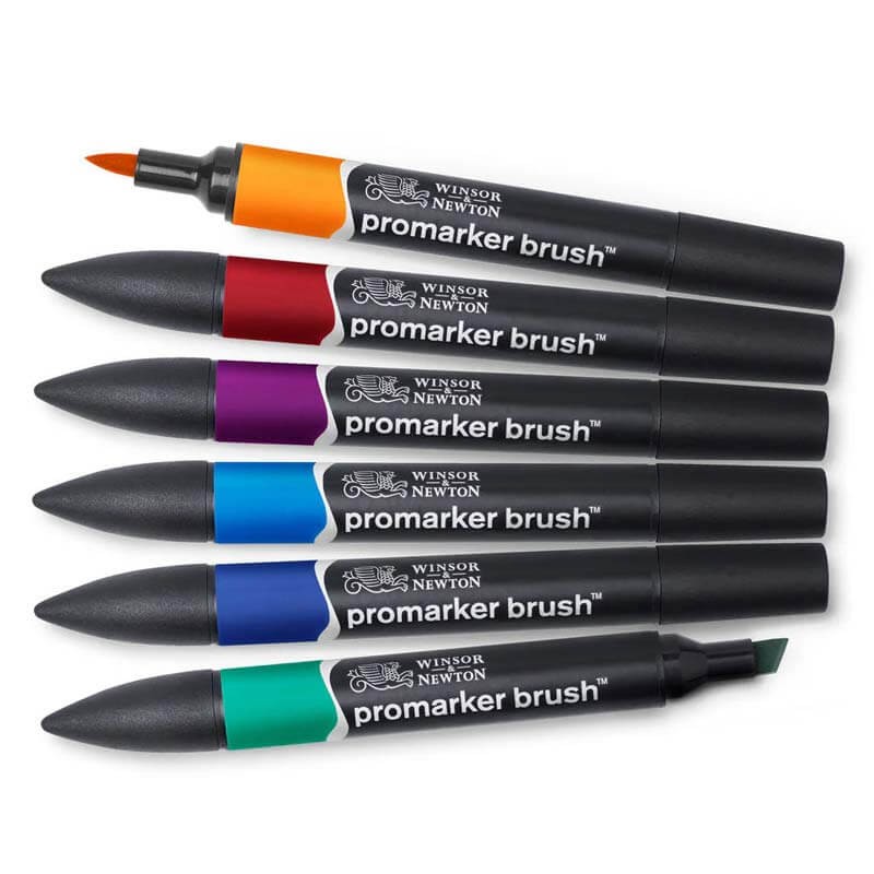 Set 6 Rich Tones BrushMarker Winsor & Newton