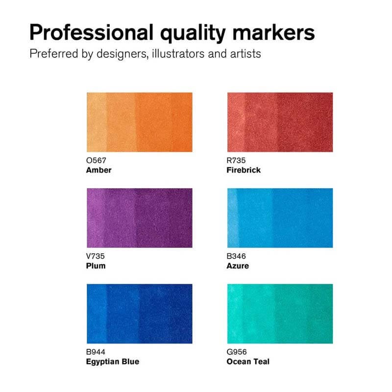 Set 6 Rich Tones BrushMarker Winsor & Newton
