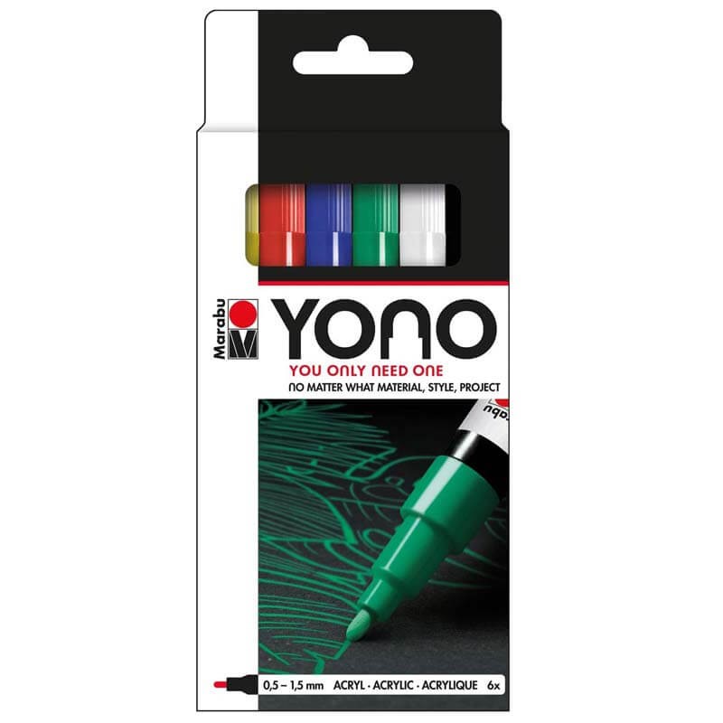 Set 6 markere 0.5-1.5 mm Yono