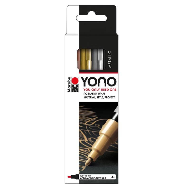 Set 6 markere 0.5-1.5 mm Metallic Marabu