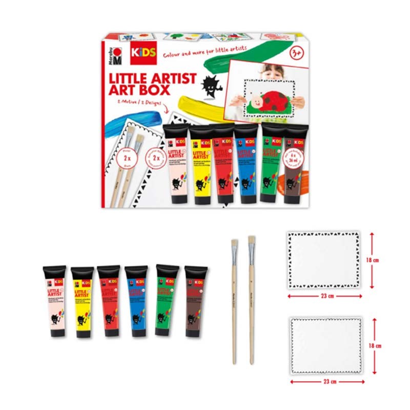Set culori acrilice Little Artist Box Marabu