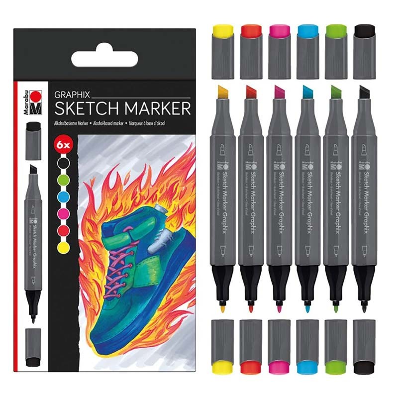Set 6 markere Sketch Heat Graphix