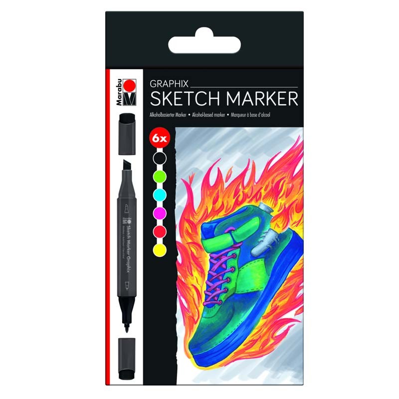 Set 6 markere Sketch Heat Graphix