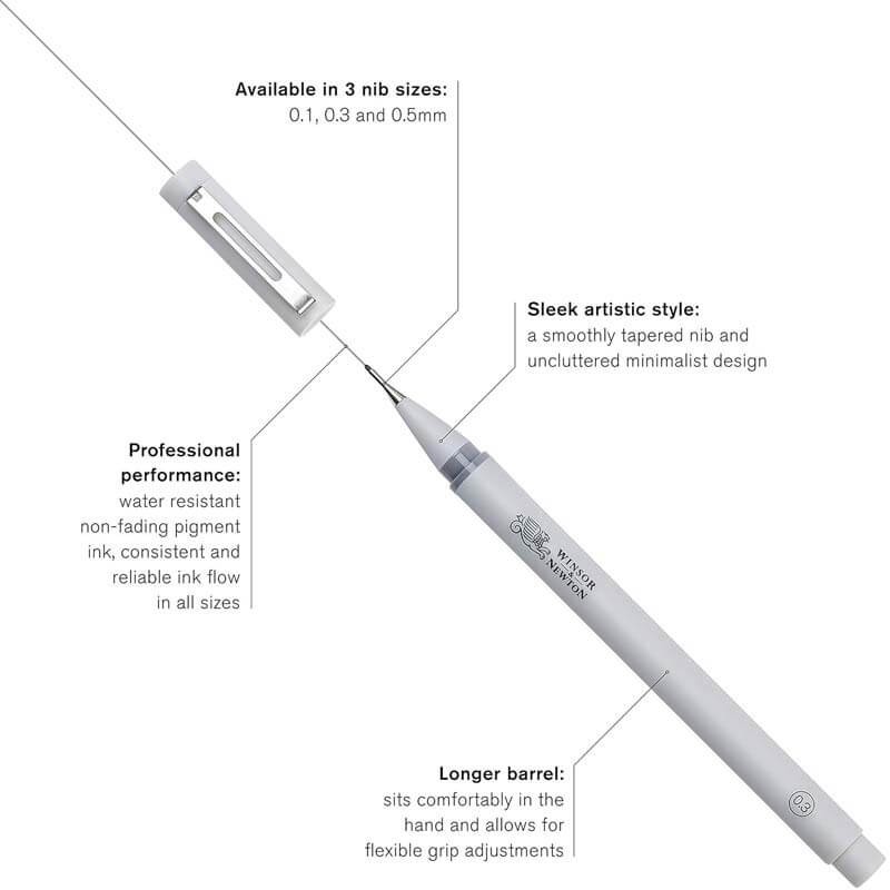 Set 3 fineliner Cool Grey Winsor&Newton