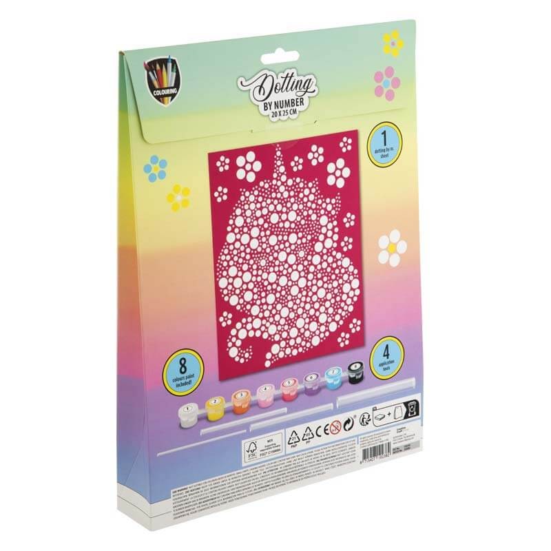 Pictura pe numere dotting Unicorn