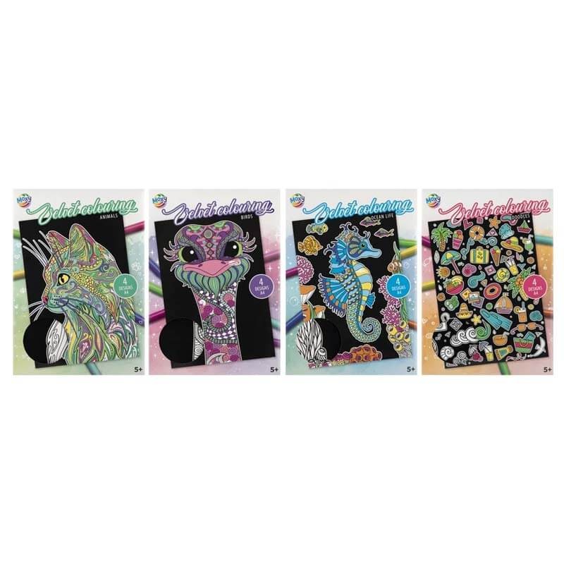 Set coli de colorat Velvet Doodle