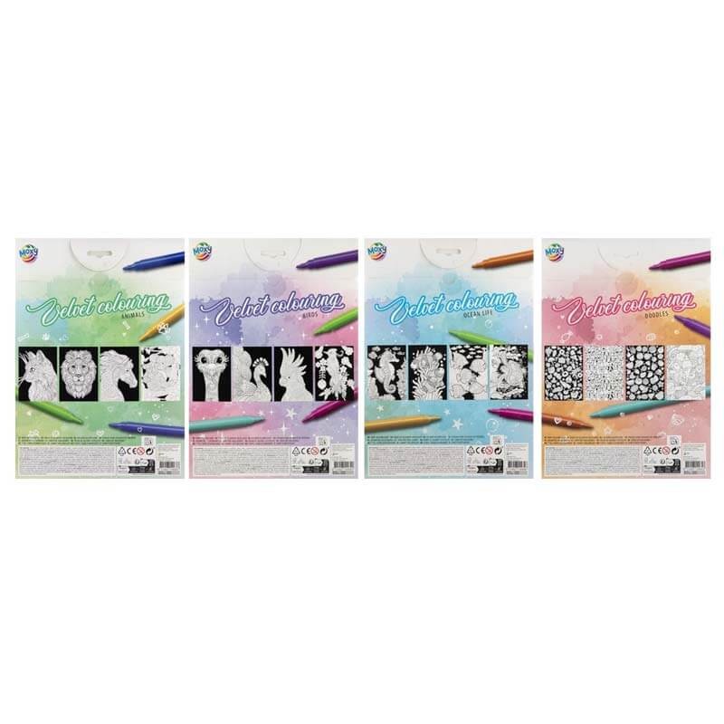 Set coli de colorat Velvet Doodle