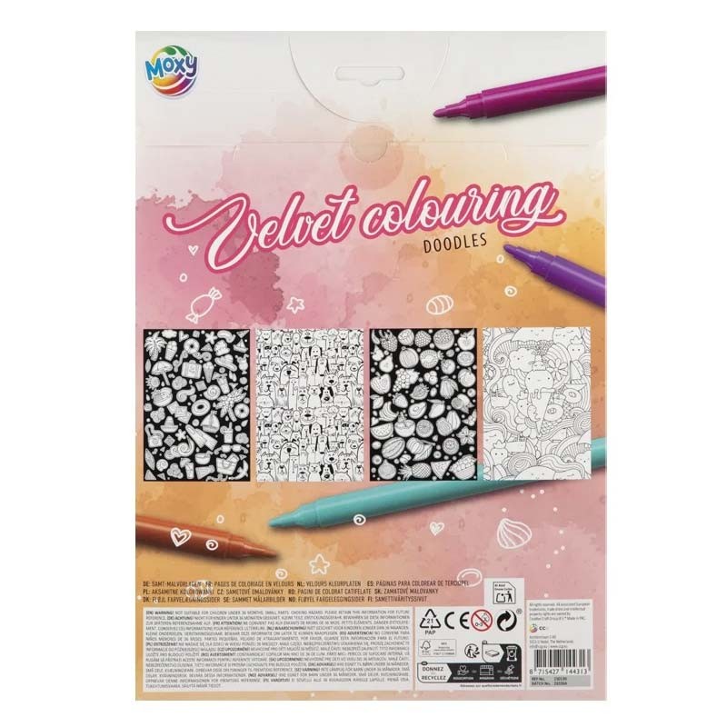 Set coli de colorat Velvet Doodle