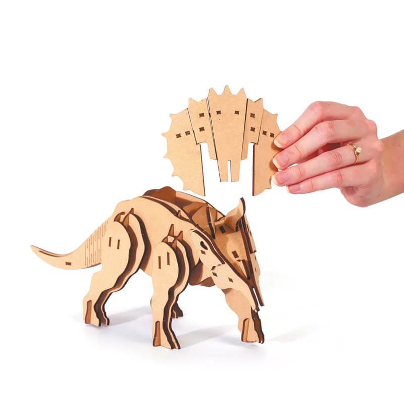 Kit constructie 3D lemn Triceraptor