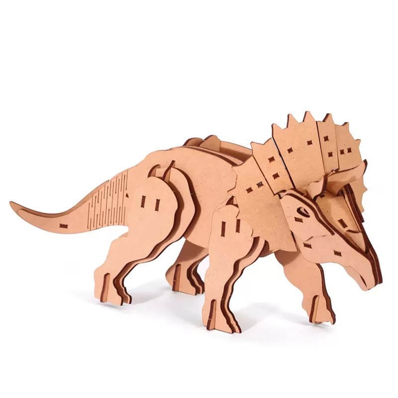 Kit constructie 3D lemn Triceraptor