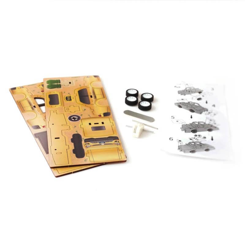 Kit constructie 3D lemn Taxi