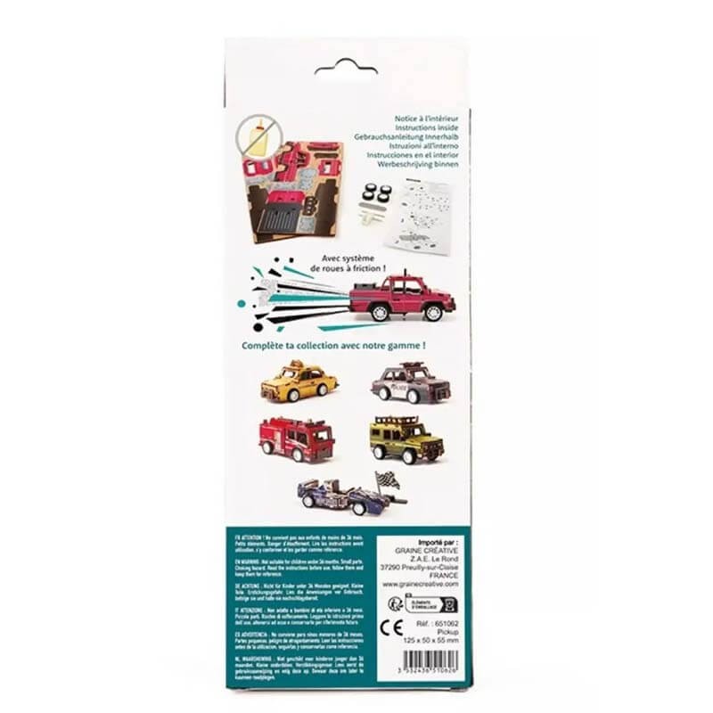 Kit constructie 3D lemn Camioneta