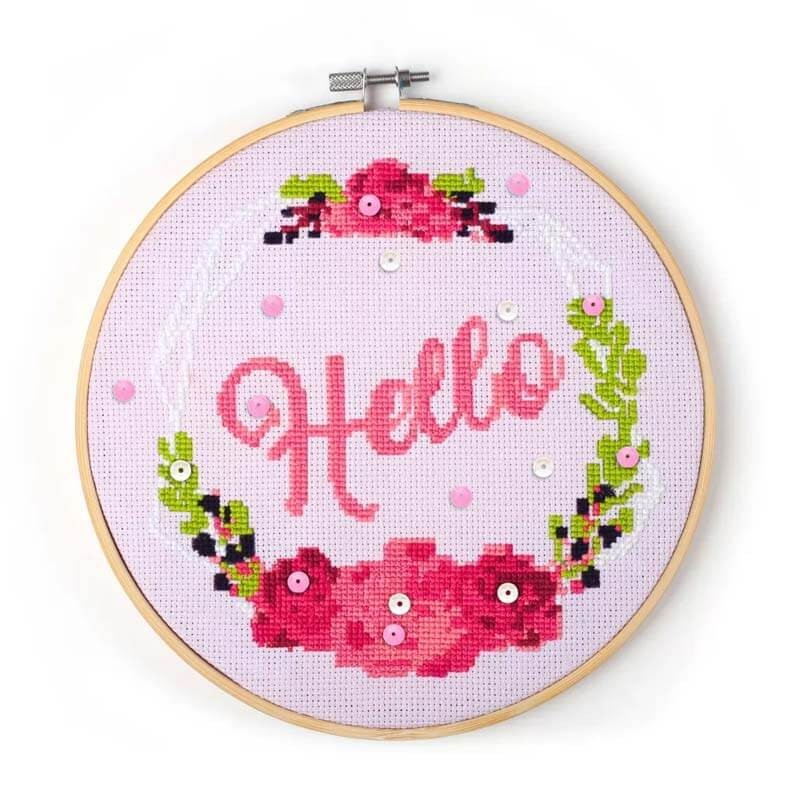 Kit broderie Hello