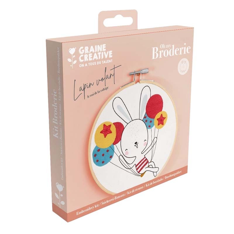 Kit broderie Lapin Volant