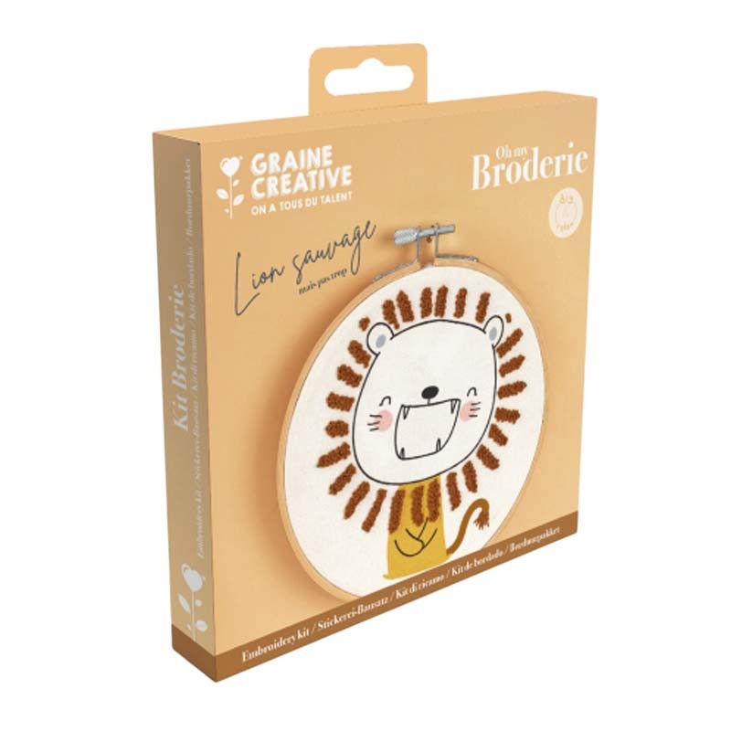 Kit broderie Lion Sauvage