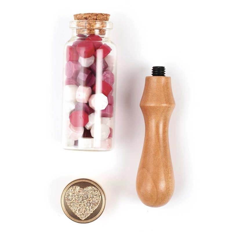 Set 50 pastile ceara sigiliu Heart