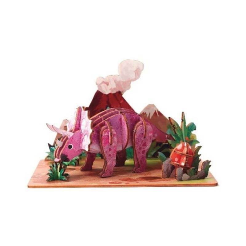 Kit constructie 3D Triceratops Graine Creative