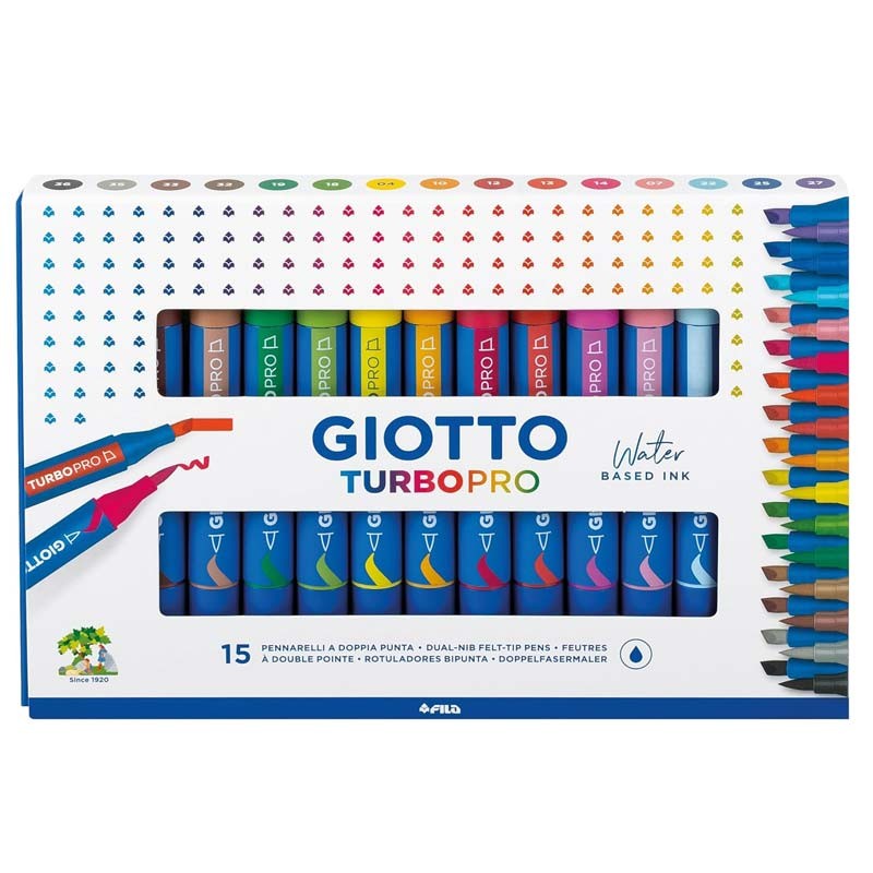 Set 15 markere acuarela Turbo Pro Giotto