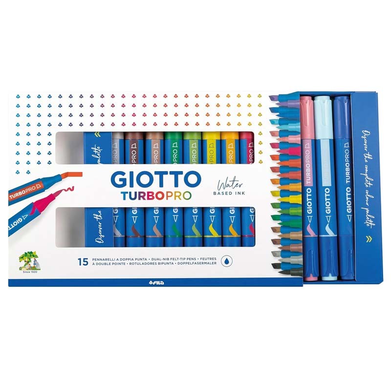 Set 15 markere acuarela Turbo Pro Giotto