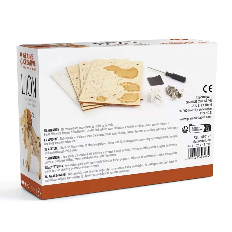 Kit macheta mecanica 3D leu Graine Creative