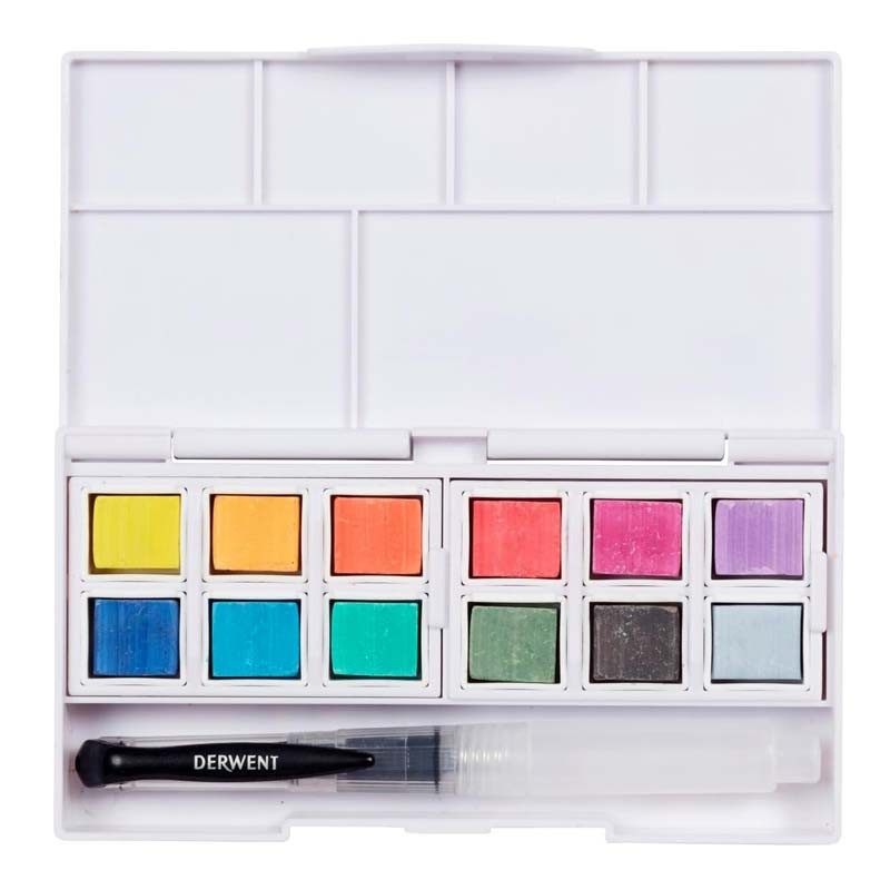 Set 12 Inktense Paint Pan Pastel Derwent