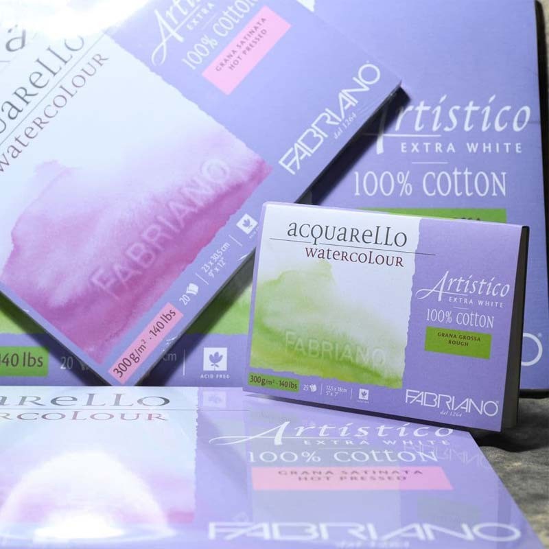 Bloc hartie acuarela Artistico Traditional White Fabriano