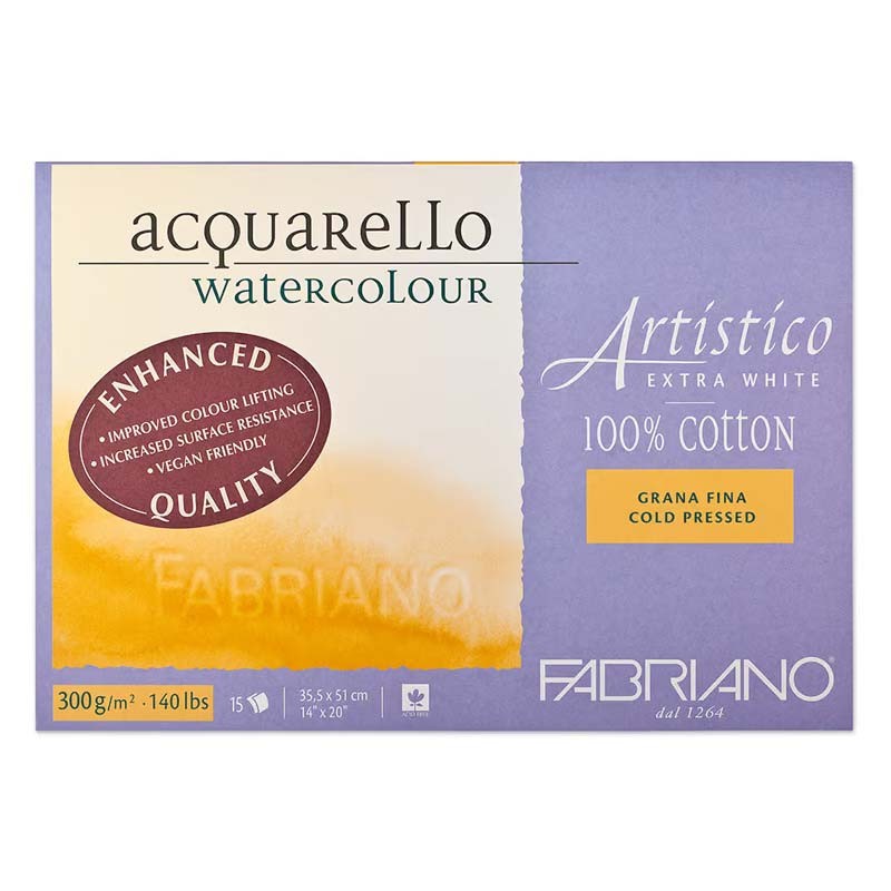 Bloc hartie acuarela Artistico Traditional White Fabriano