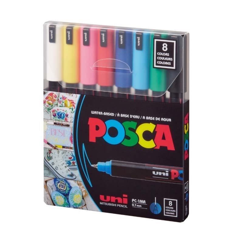 Set 8 markere PC-1MR 0.7mm M1480 Posca