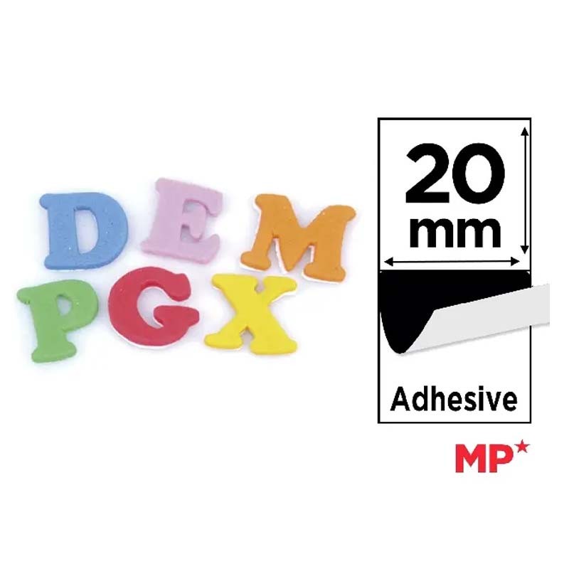 Set litere 2cm spuma adeziva Main Paper