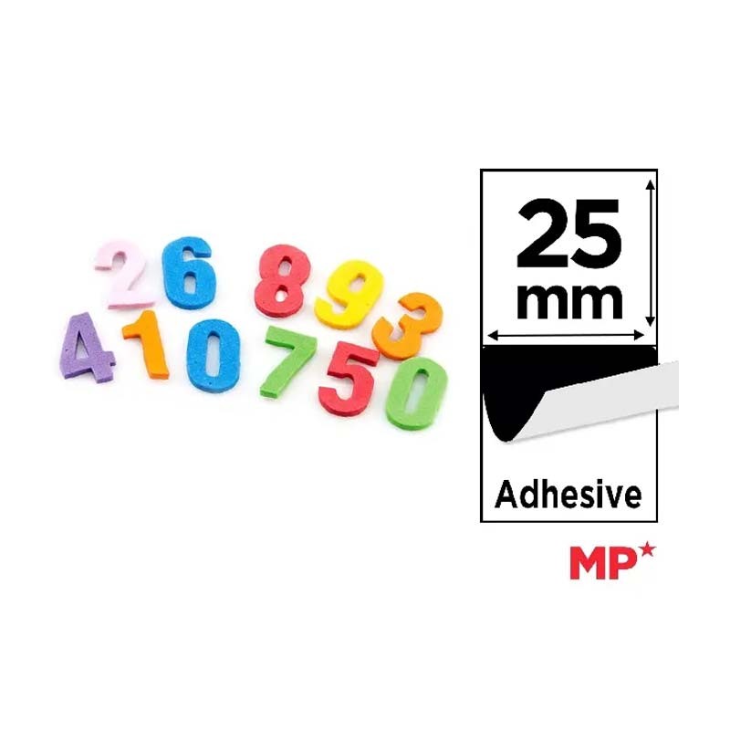 Set cifre 2.5cm spuma adeziva Main Paper