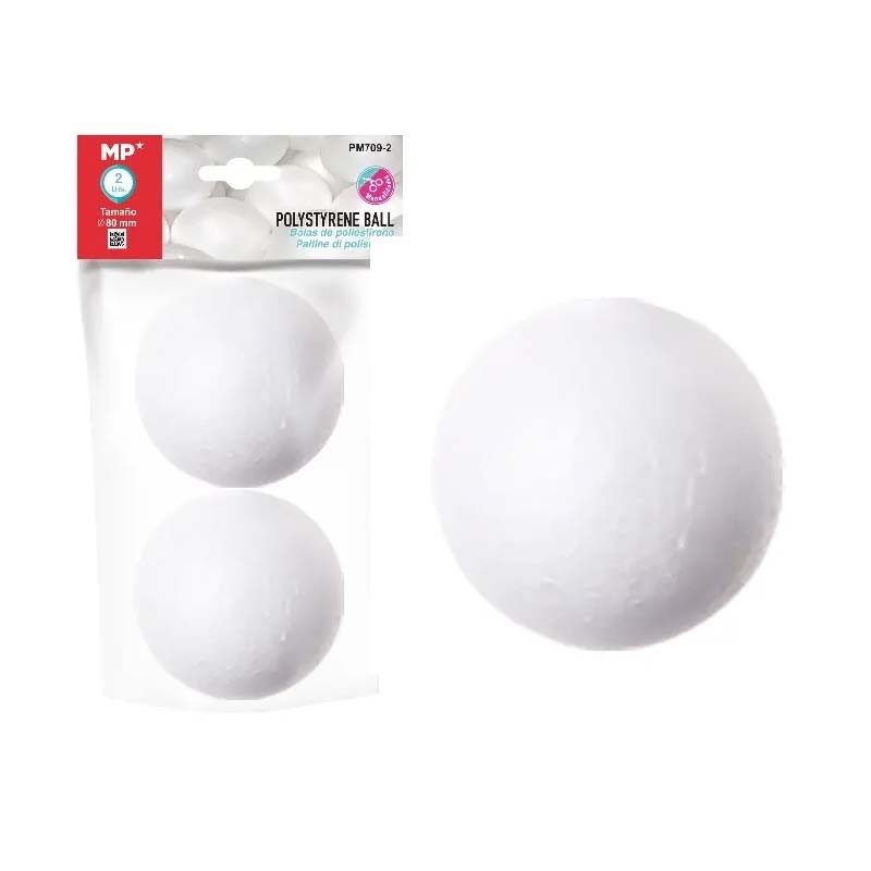 Set 2 bile polistiren 8cm Main Paper