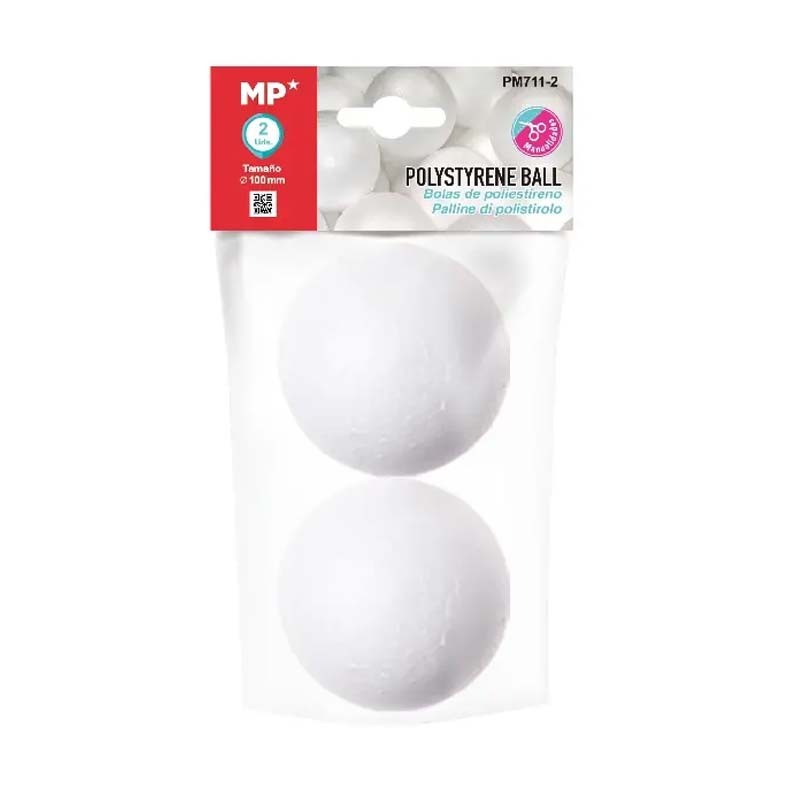 Set 2 bile polistiren 10cm Main Paper