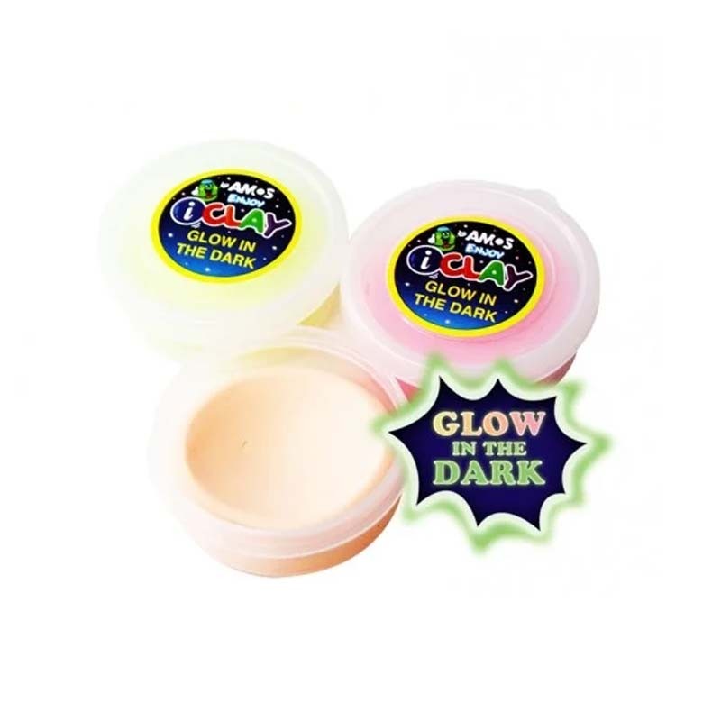 Set 3 plastilina fosforescenta glow in the dark Amos