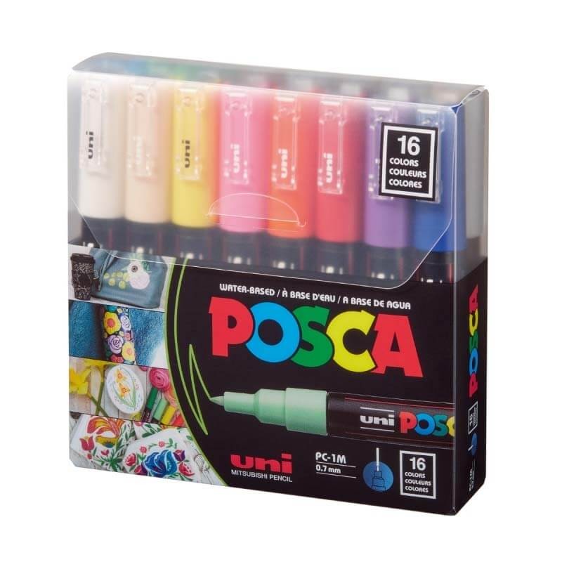 Set 16 markere PC-1M 0.7mm M1477 Posca