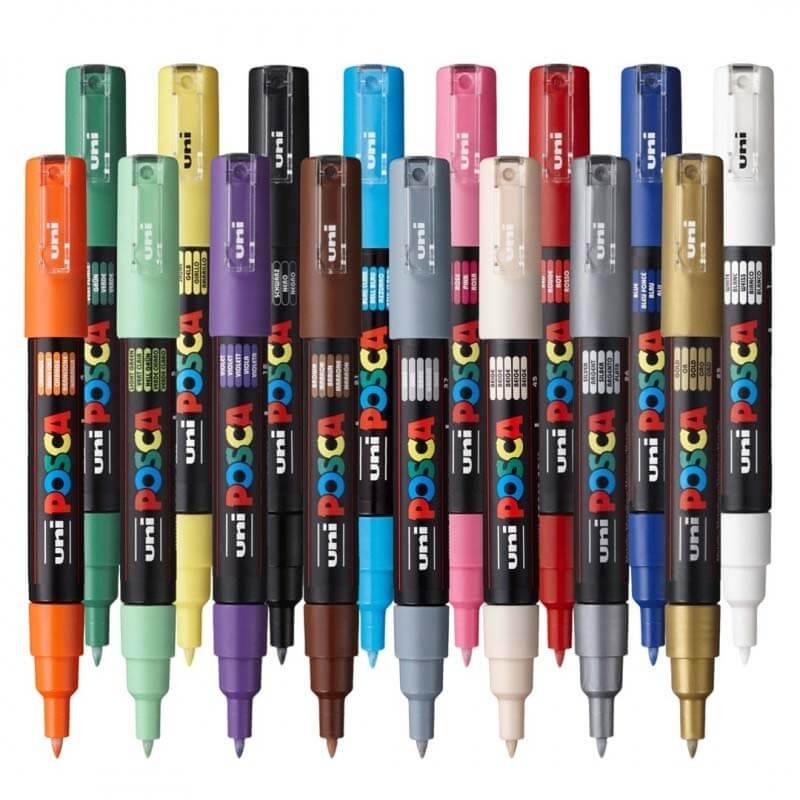 Set 16 markere PC-1M 0.7mm M1477 Posca