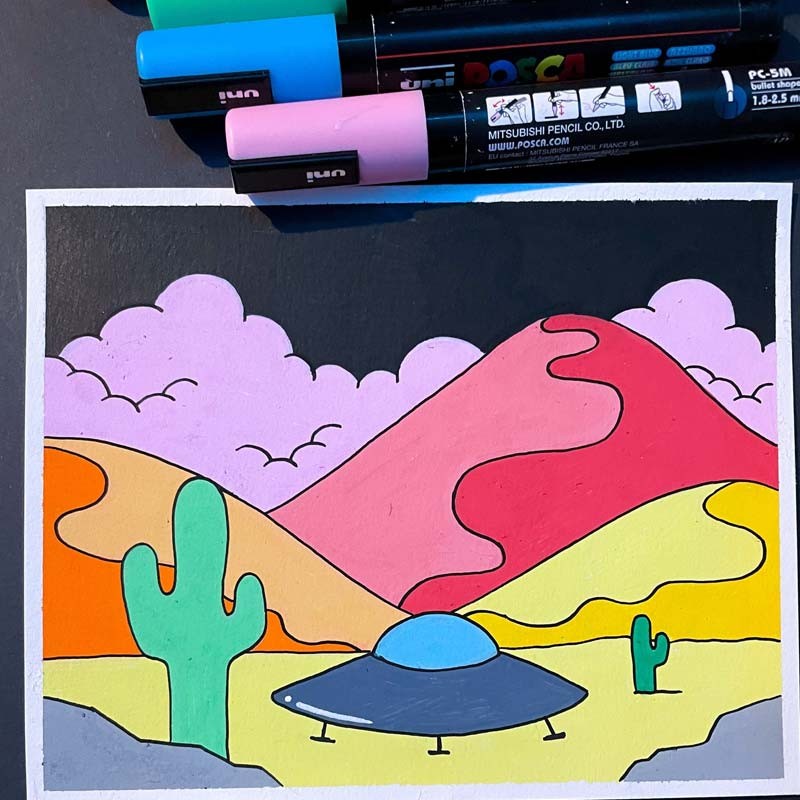 Set 16 markere PC-1M 0.7mm M1477 Posca