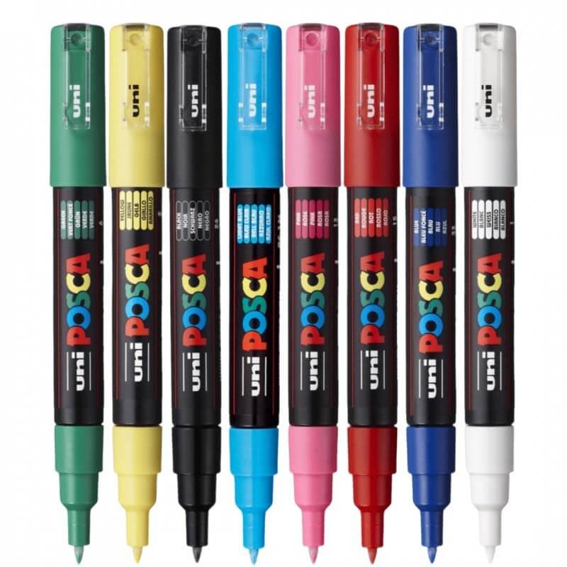 Set 8 markere PC-1M 0.7mm M1478 Posca