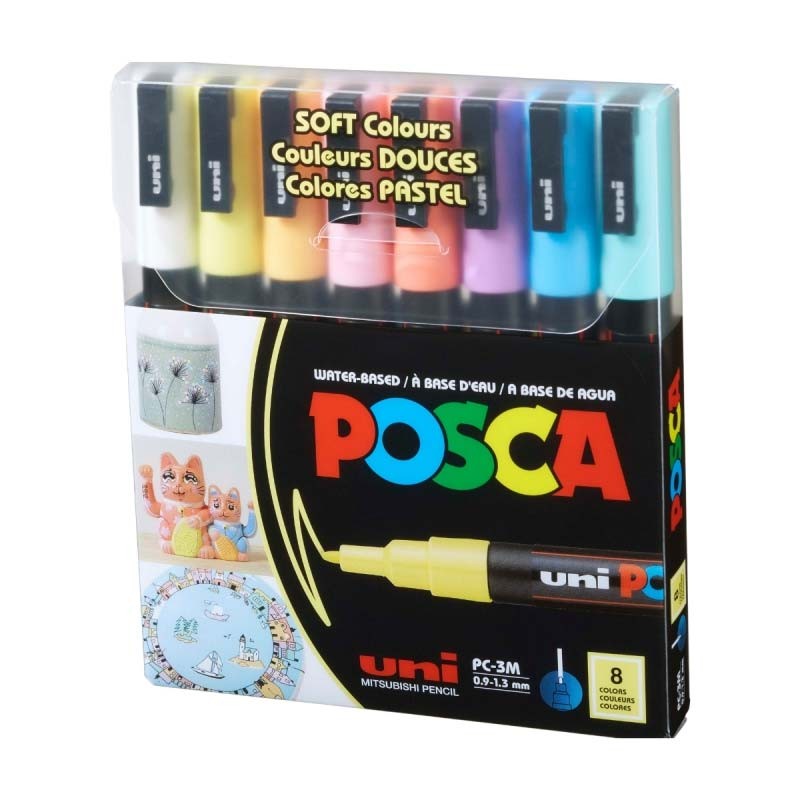 Set 8 markere PC-3M 0.9-1.3mm M1484 Posca