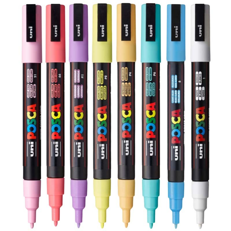 Set 8 markere PC-3M 0.9-1.3mm M1484 Posca